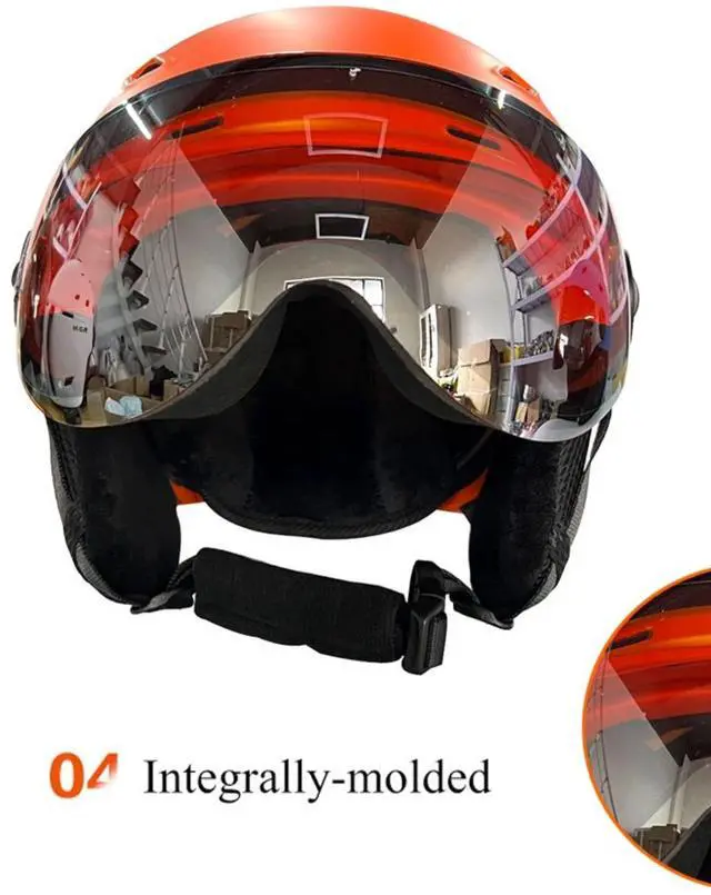 Alt view image 7 of 7 - MOON Goggles Skiing Helmet Integrally-Molded PC+EPS High-Qua