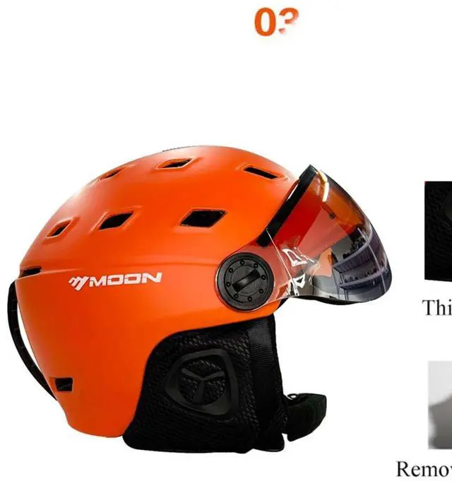 Alt view image 6 of 7 - MOON Goggles Skiing Helmet Integrally-Molded PC+EPS High-Qua