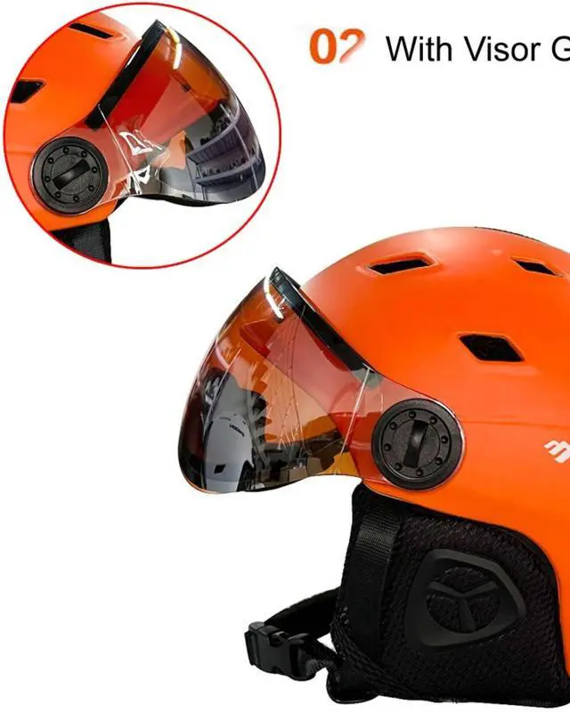 Alt view image 5 of 7 - MOON Goggles Skiing Helmet Integrally-Molded PC+EPS High-Qua