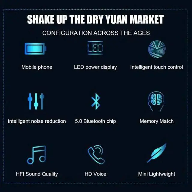 Alt view image 3 of 5 - TWS F9-5 Earphone Bluetooth Earphones Wireless Headphones Hi