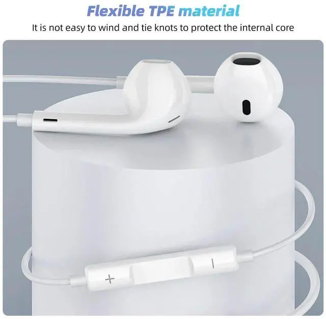 Alt view image 7 of 7 - Type C Wired Earphones For Apple iPhone 15 Pro Max In-Ear Wi