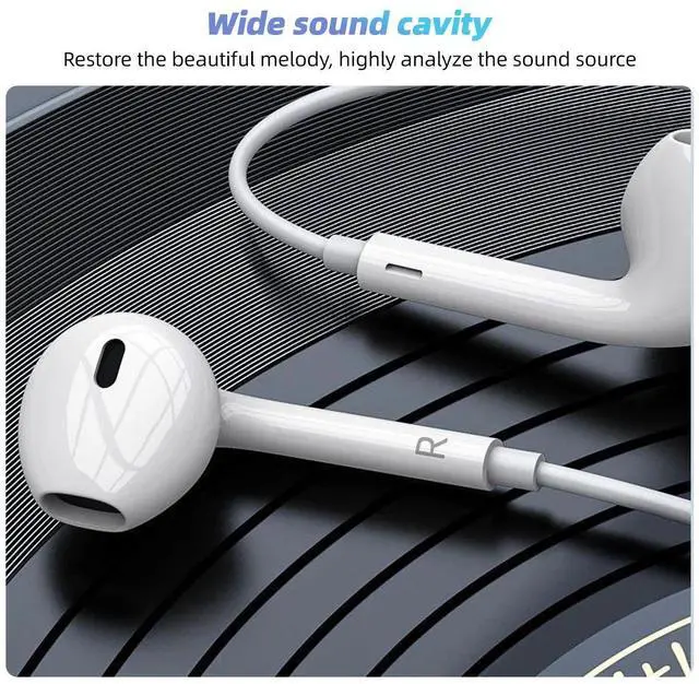 Alt view image 4 of 7 - Type C Wired Earphones For Apple iPhone 15 Pro Max In-Ear Wi