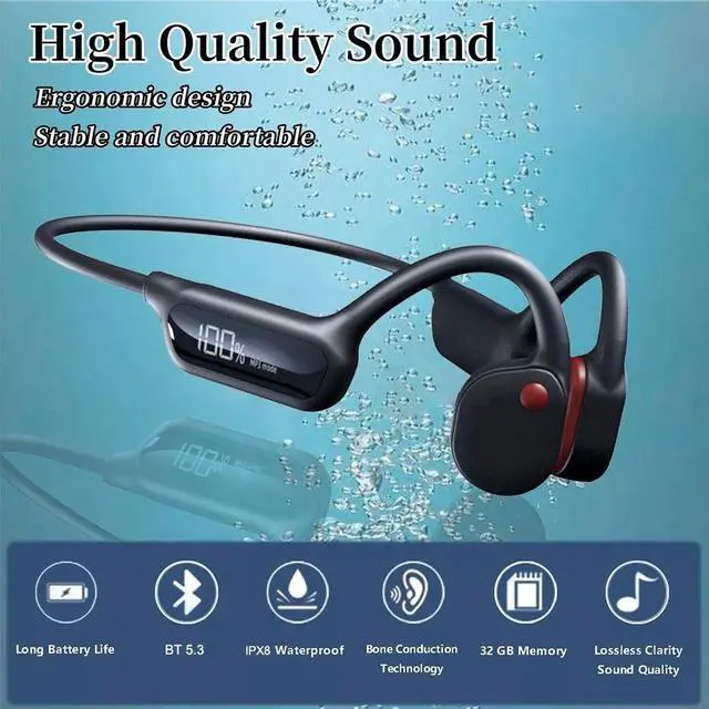 Alt view image 5 of 7 - Xiaomi X10 Swimming Bone Conduction IPX8 Waterproof Bluetoot