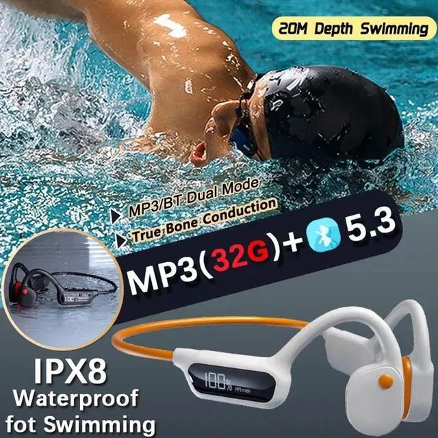Alt view image 2 of 7 - Xiaomi X10 Swimming Bone Conduction IPX8 Waterproof Bluetoot