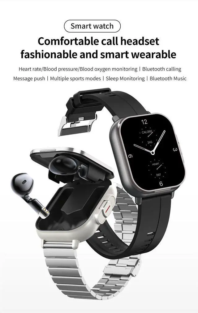Main image of 2024 Smart Watch 2 in 1 With Earphone Smartwatch Bluetooth C