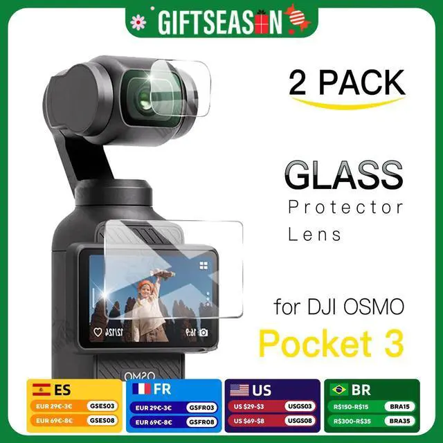 Alt view image 7 of 7 - Tempered Glass for DJI OSMO Pocket 3 Accessories Lens Protec