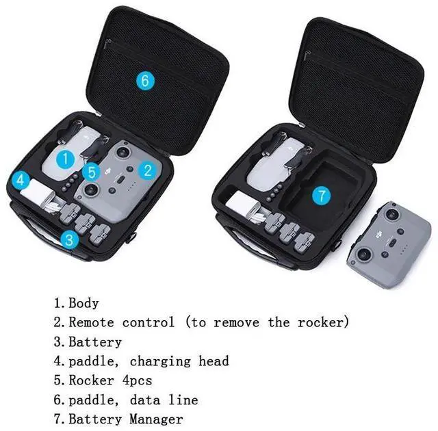 Alt view image 4 of 7 - For DJI Mini 4K/Mini 2/Mini 2 SE Storage Bag Carrying Case E