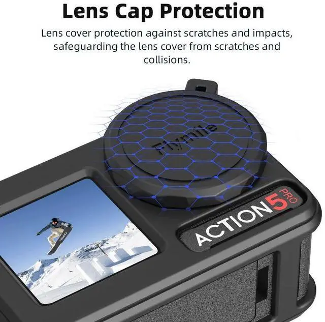 Alt view image 6 of 7 - Silicone Case for DJI Osmo Action 5 Pro Accessories Soft She