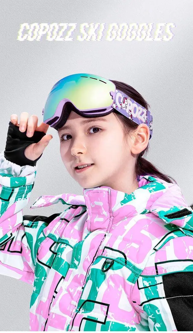 Main image of COPOZZ 4-15 years old Kids Ski Goggles Anti-fog Children Sno