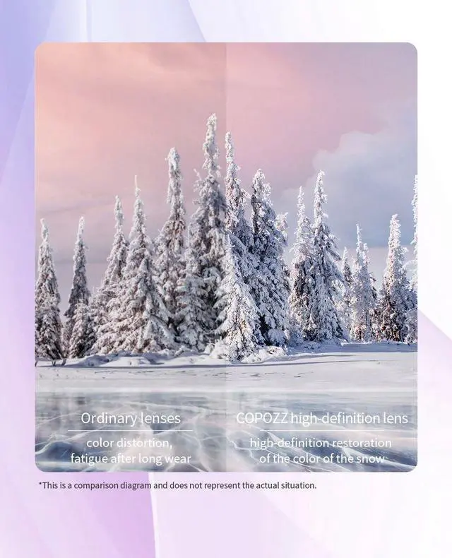 Alt view image 7 of 7 - COPOZZ Ski Goggles Men Women UV400 Anti-fog Ski Eyewear Snow