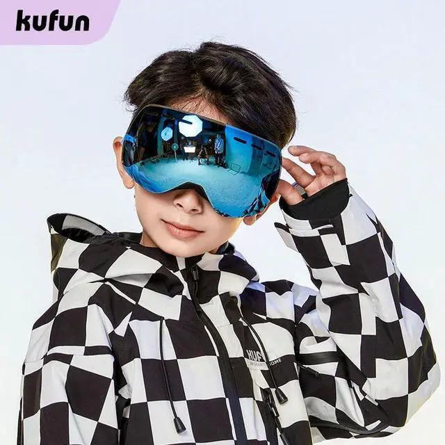 Alt view image 4 of 7 - KUFUN Ski Goggles Double Layers Anti-fog UV400 Snowboard Sno