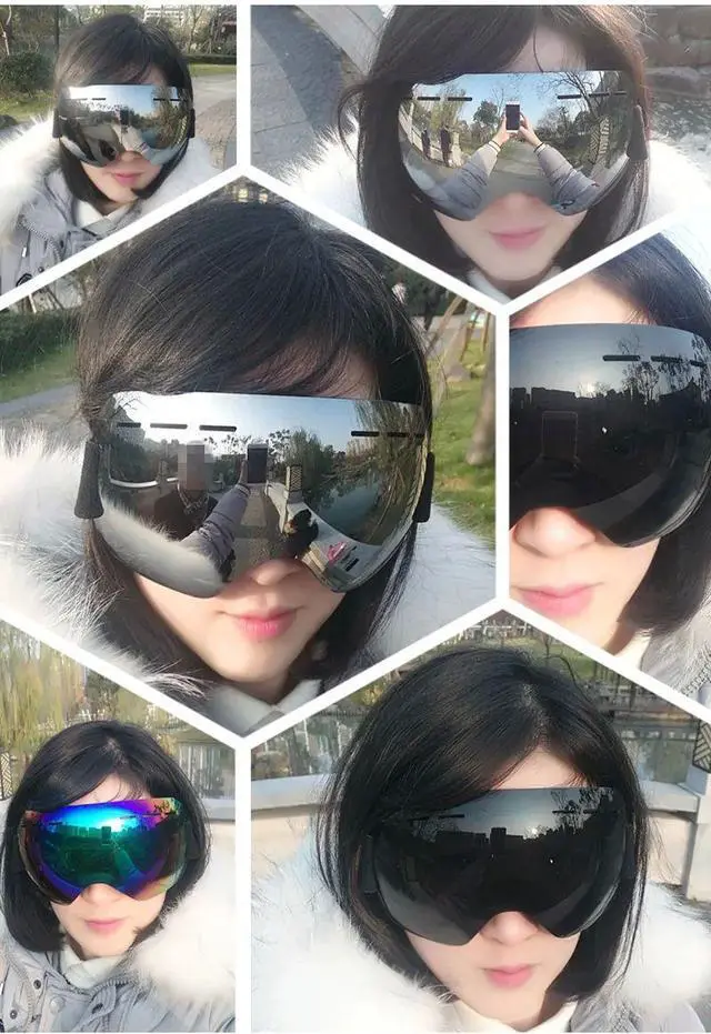 Main image of LIGHTWEIGHT Professional Ski Goggles Men UV400 Adult anti-fo