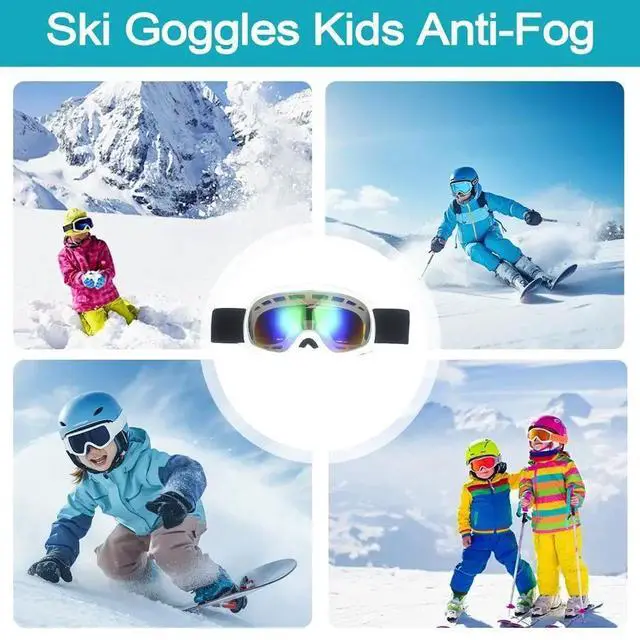 Alt view image 4 of 7 - Kids Snow Snowboard Goggles Anti-Fog Ski Goggles Snowboard G