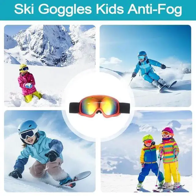 Alt view image 5 of 7 - Kids Snow Snowboard Goggles Anti-Fog Ski Goggles Snowboard G