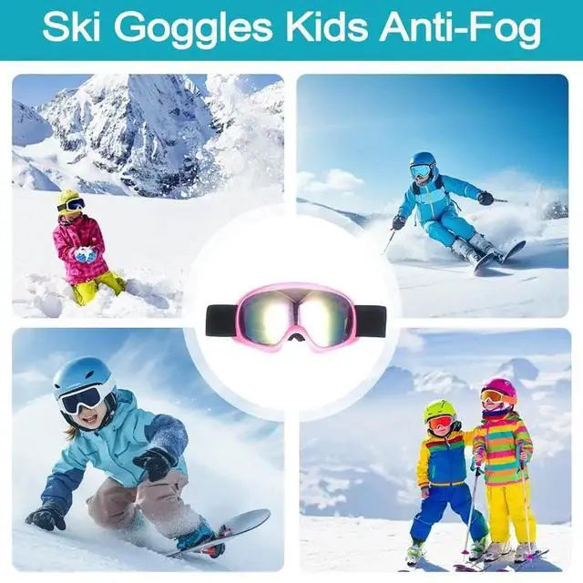 Alt view image 6 of 7 - Kids Snow Snowboard Goggles Anti-Fog Ski Goggles Snowboard G