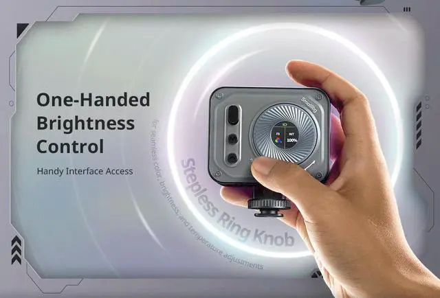 Alt view image 3 of 7 - SmallRig Vibe P96 Pro mini LED Video Light Pink Black Color