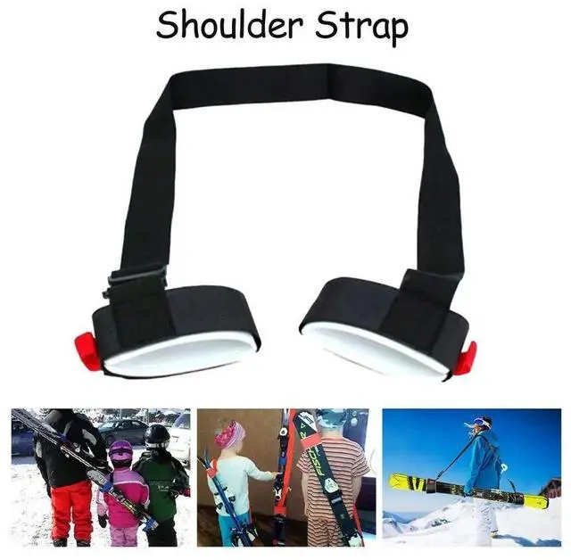 Alt view image 3 of 7 - Ski and Pole Carrier Strap Adjustable Ski Shoulder Carrier S