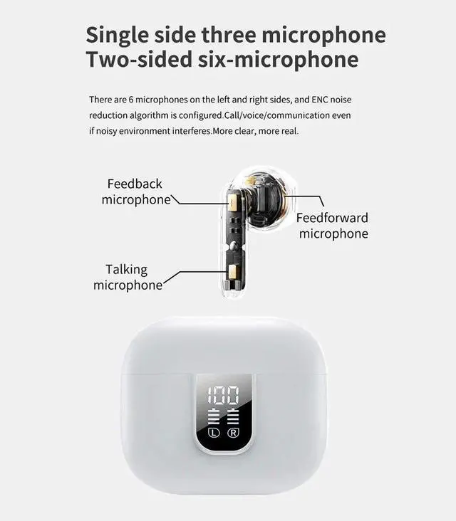 Alt view image 4 of 5 - Wireless BT Translation Earbuds Real-time Translation 144 La