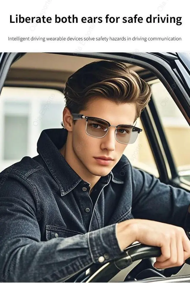 Alt view image 7 of 7 - Ola Esporte Bluetooth Smart Glasses Automatic Adjustment AI