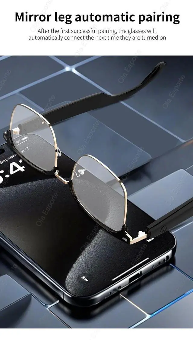 Alt view image 5 of 7 - Ola Esporte Bluetooth Smart Glasses Automatic Adjustment AI