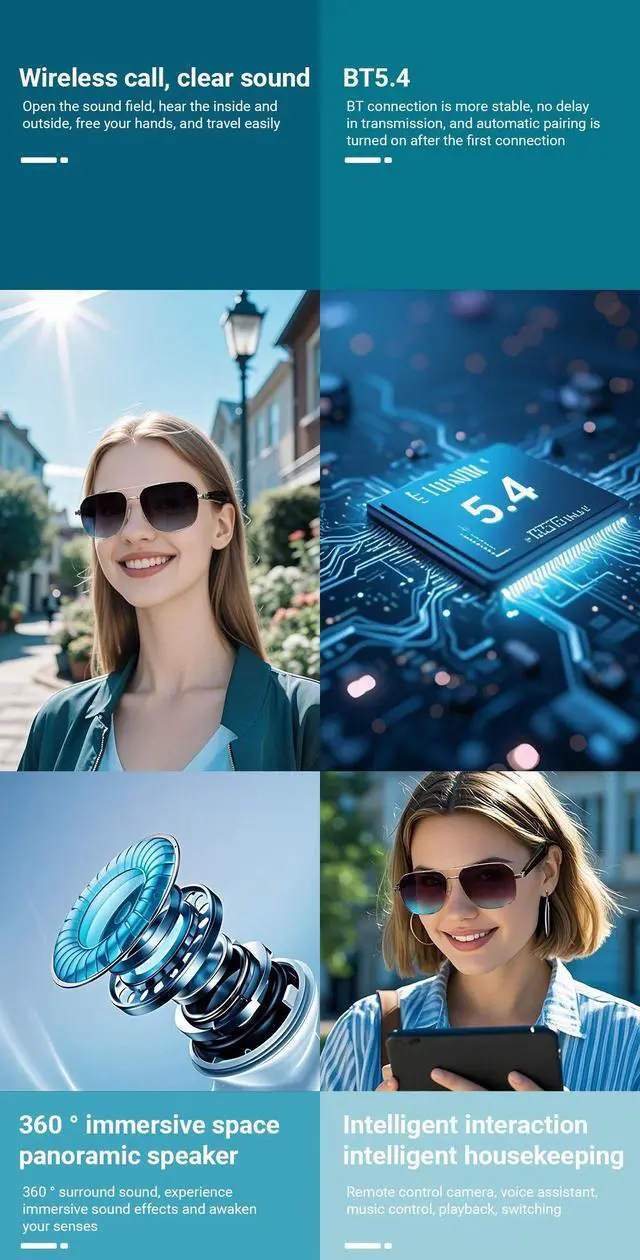 Alt view image 3 of 7 - Smart Glasses AI Translation Glasses 100+ Languages Real-tim