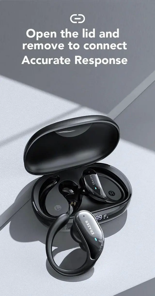 Alt view image 7 of 7 - ERAZER XT80pro TWS Wireless Bluetooth Earphones Sports Wirel