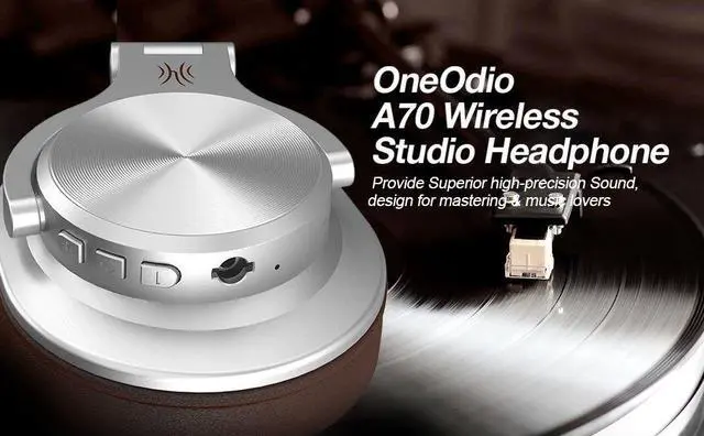 Alt view image 3 of 7 - Oneodio Fusion A70 Bluetooth 5.2 Headphones Hi-Res Audio Ove