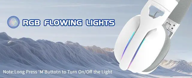 Alt view image 2 of 7 - ATTA SHARK L90 Ultralight Wireless Gaming Headset, BT, 2.4G,