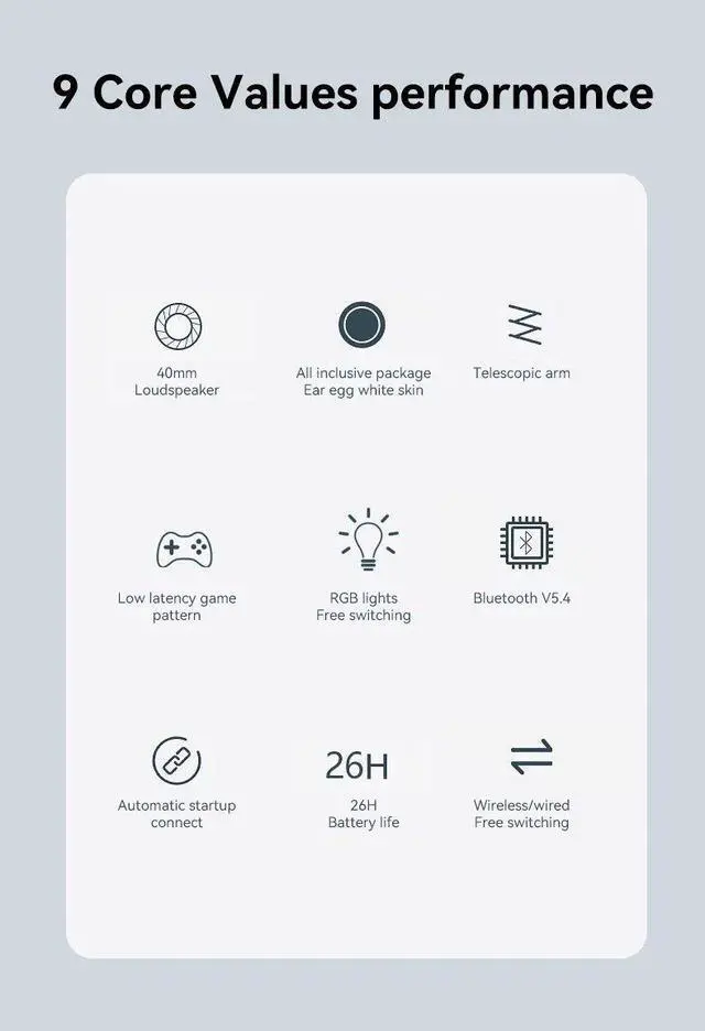 Alt view image 2 of 7 - B500 Over Ear Headset Bluetooth5.4 Wireless Stereo Gaming Ea