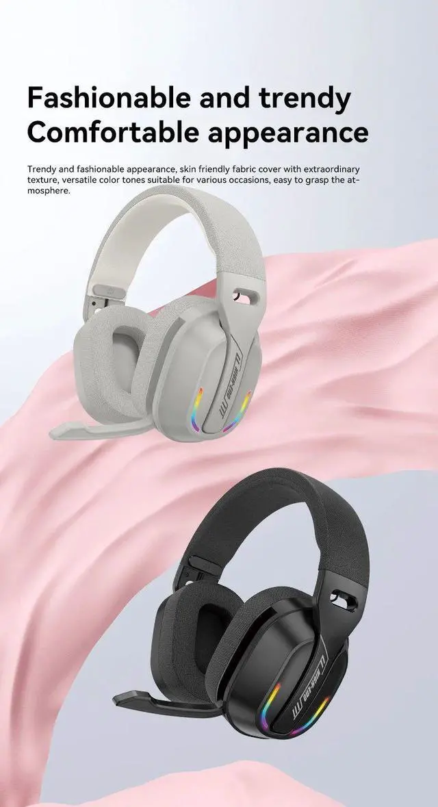 Alt view image 3 of 7 - B500 Over Ear Headset Bluetooth5.4 Wireless Stereo Gaming Ea