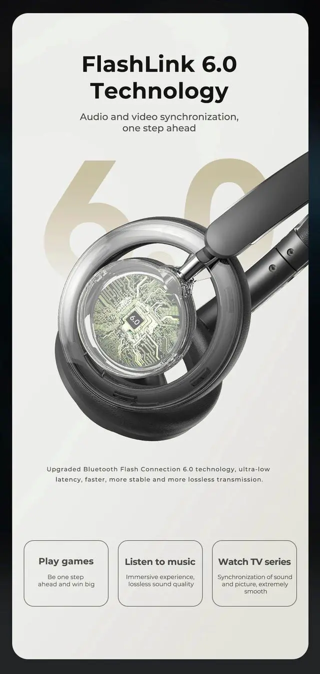 Alt view image 5 of 7 - HTC HP06 Open-Ear Wireless Headphones Bluetooth V6.0 Airy Fo