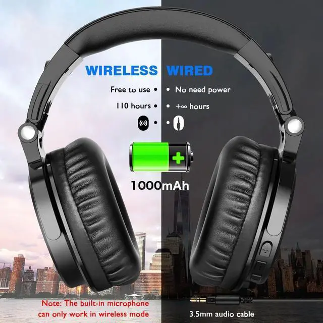Alt view image 5 of 7 - Oneodio Pro C Wireless Bluetooth 5.2 Headphones Over Ear Wit