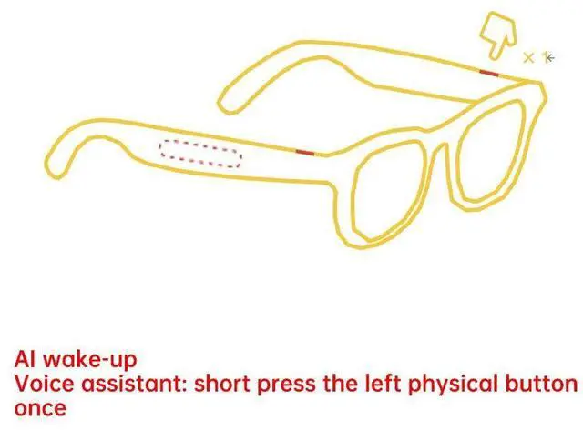 Alt view image 4 of 7 - New Wifi AI Smart Glasses HD1080P Anti-shake Camera Video Gl