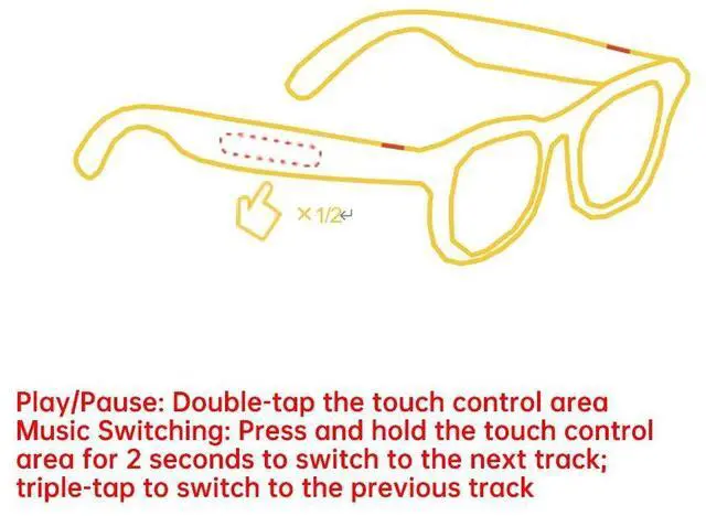 Alt view image 2 of 7 - New Wifi AI Smart Glasses HD1080P Anti-shake Camera Video Gl