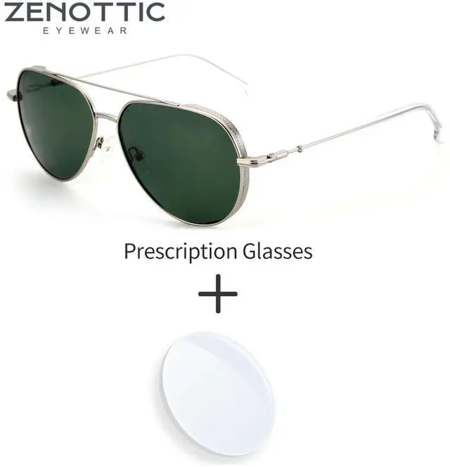 Alt view image 5 of 6 - ZENOTTIC XL Size Fashion Aviator Prescription Sunglasses for