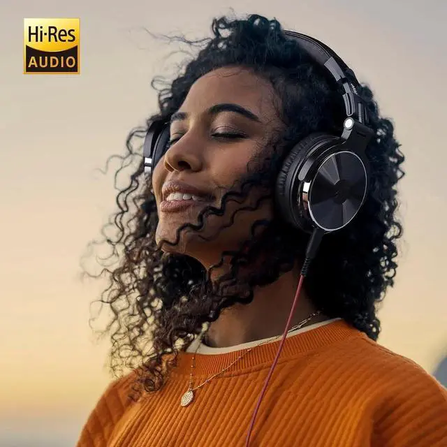 Alt view image 3 of 7 - Oneodio Pro 10 Wired Studio Headphones Stereo Professional D