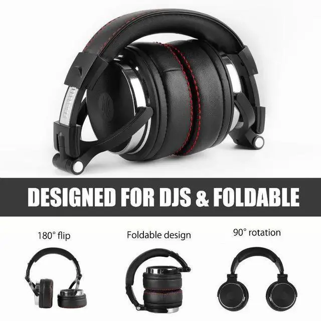 Alt view image 7 of 7 - Oneodio Wired Professional Studio Pro 50 DJ Headphones With