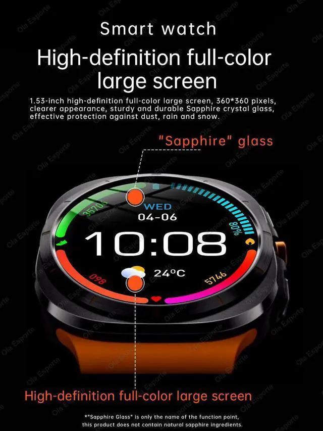 Alt view image 4 of 6 - 2025 Watch Ultra 7 Smart Watch 500mAh Battery GPS Track Men