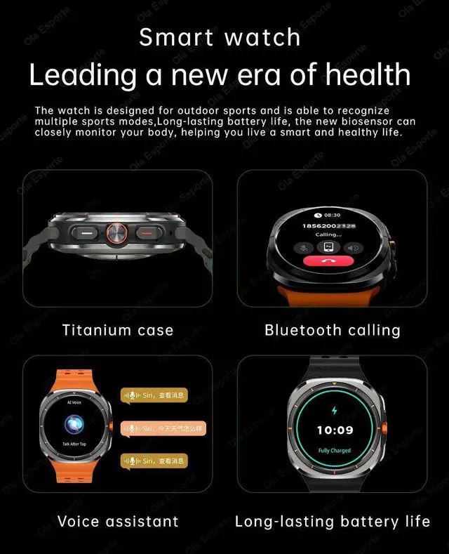 Alt view image 2 of 6 - 2025 Watch Ultra 7 Smart Watch 500mAh Battery GPS Track Men