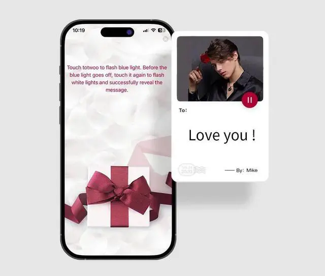 Alt view image 2 of 7 - Totwoo Touch Smart Beaded Bracelets for Couple Emotional Blu