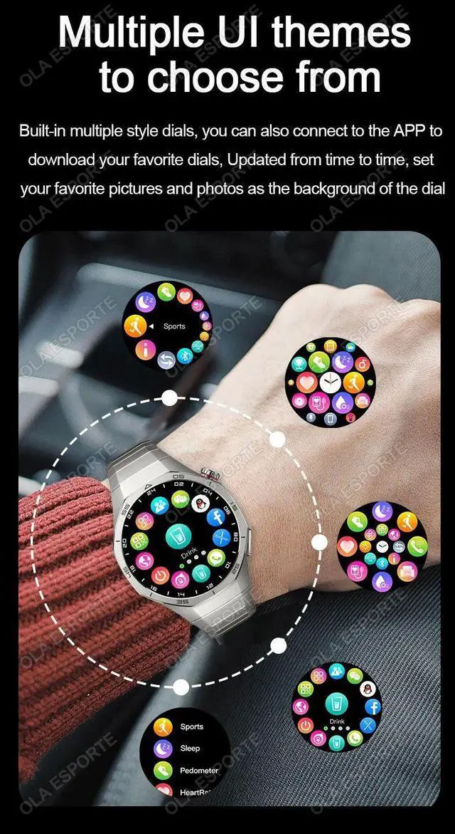 Alt view image 6 of 7 - 2025 New Watch GT5 Pro Smart Watch HD AMOLED Screen GPS Trac