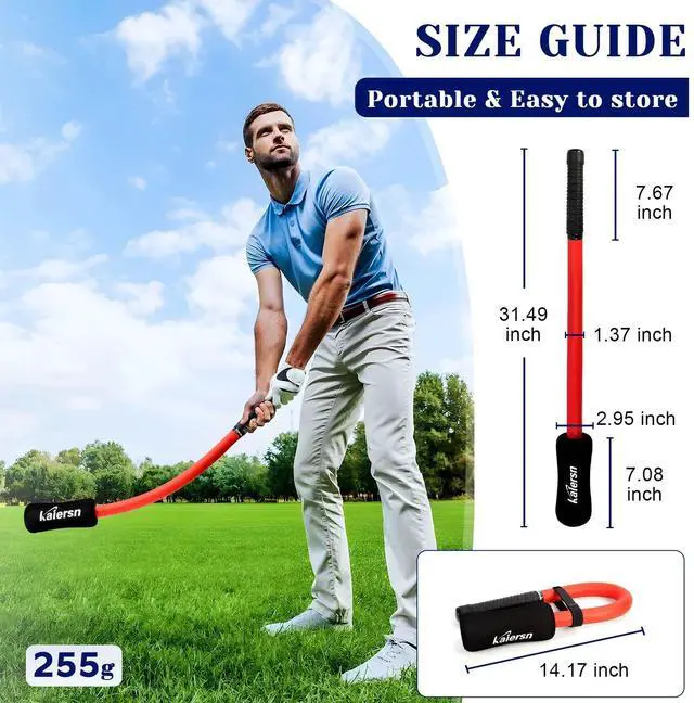 Alt view image 2 of 7 - Golf Multi-functional Swing Aid Golf Warm Up Stick Power Sti