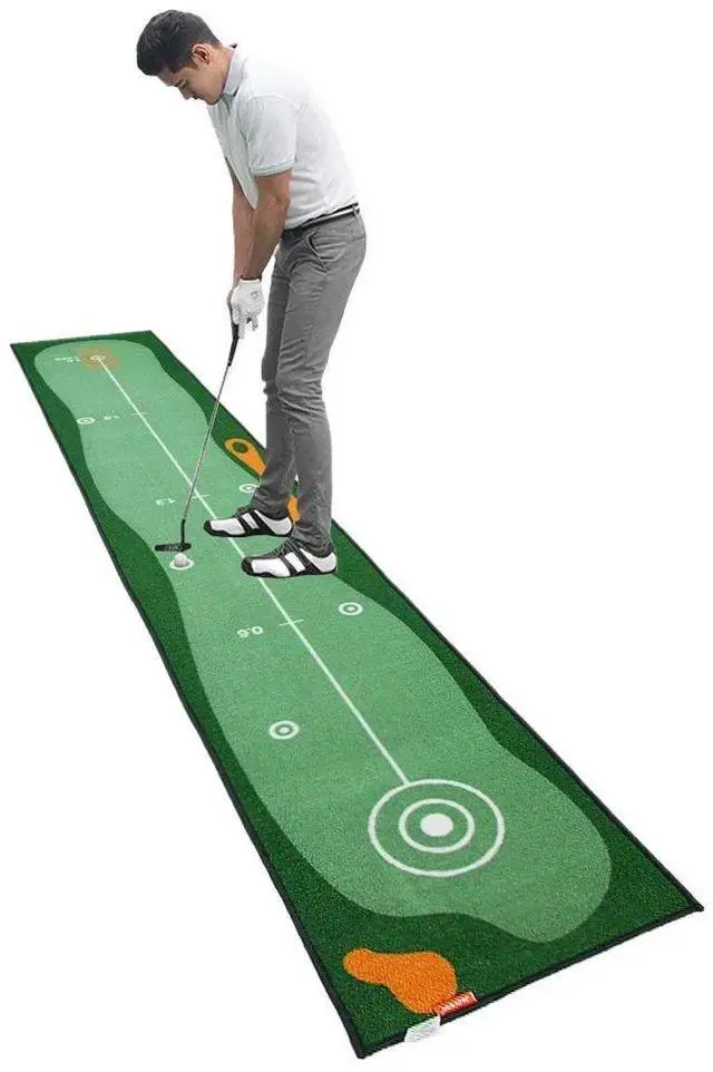 Alt view image 7 of 7 - Golf Carpet Putting Mat Indoor Outdoor Training Putting Prac