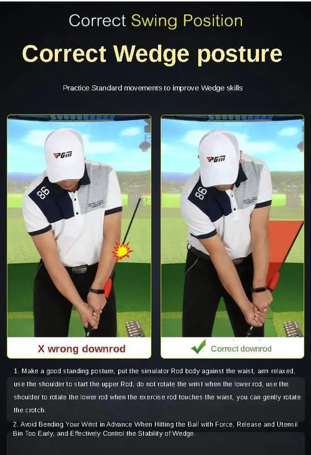 Alt view image 2 of 7 - PGM Lag Stick Golf Swing Training Golf Training Assisted Swi