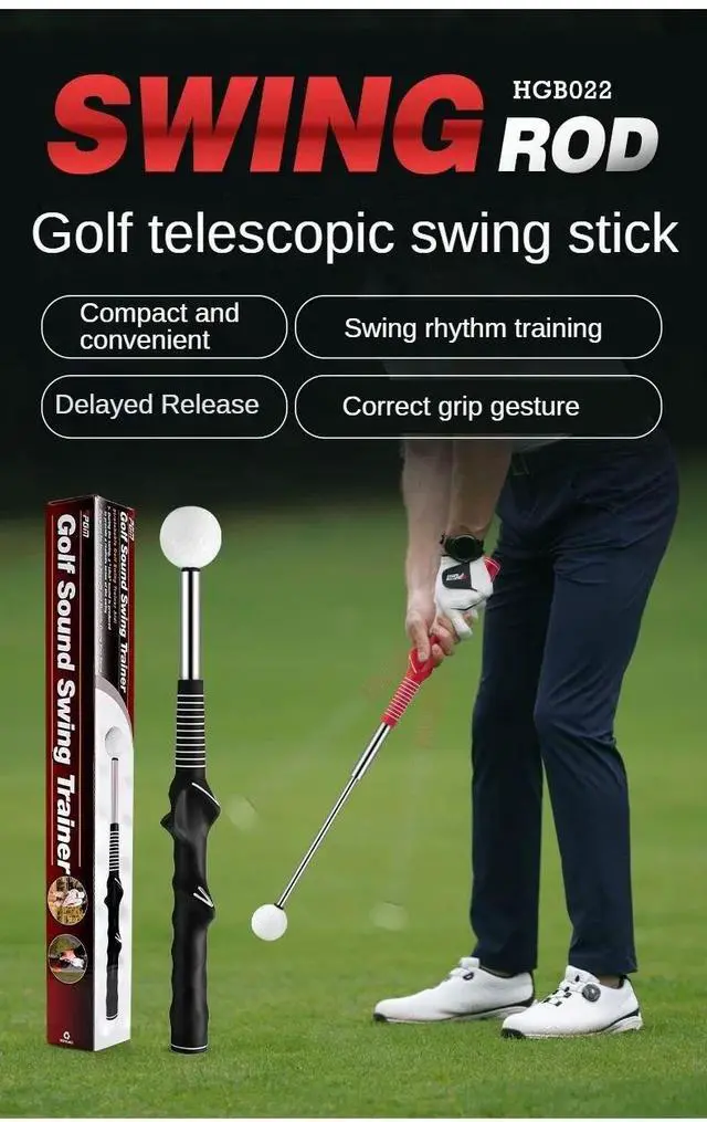 Main image of PGM Golf Retractable Swing Practice Stick Indoor Golf Sound