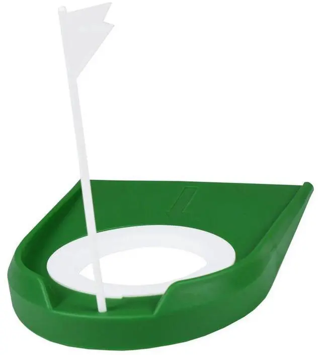 Alt view image 7 of 7 - Indoor Golf Putting Trainer With Hole Flag Putter Green Prac
