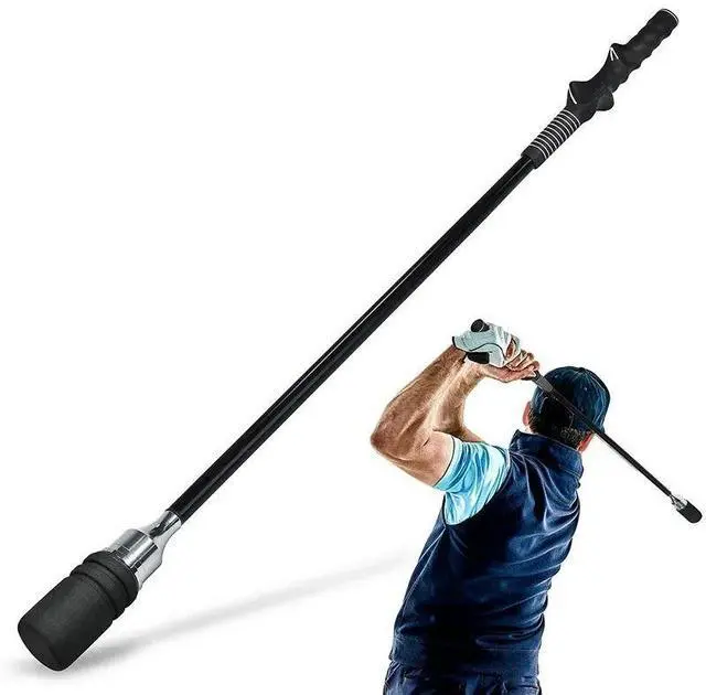 Main image of PGM Golf Swing Trainer Black Indoor and Outdoor Practice Sti