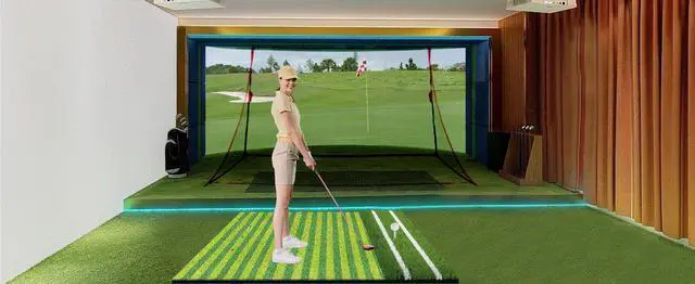 Alt view image 5 of 7 - 5x4ft Thickened Golf Hitting Mat Indoor & Outdoor, Premium D