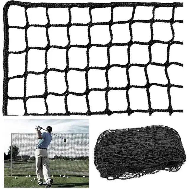 Alt view image 7 of 7 - Indoor Golf Net 3X3m Black Polyester Golf Ball Netting Socce