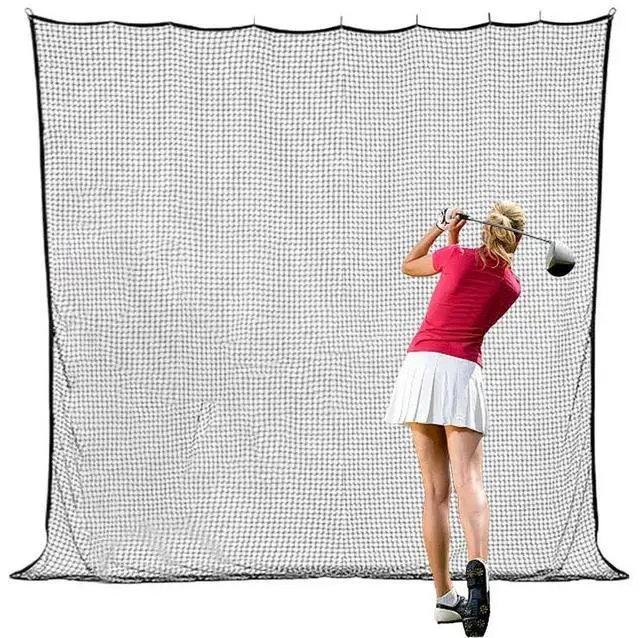 Main image of Indoor Golf Net 3X3m Black Polyester Golf Ball Netting Socce